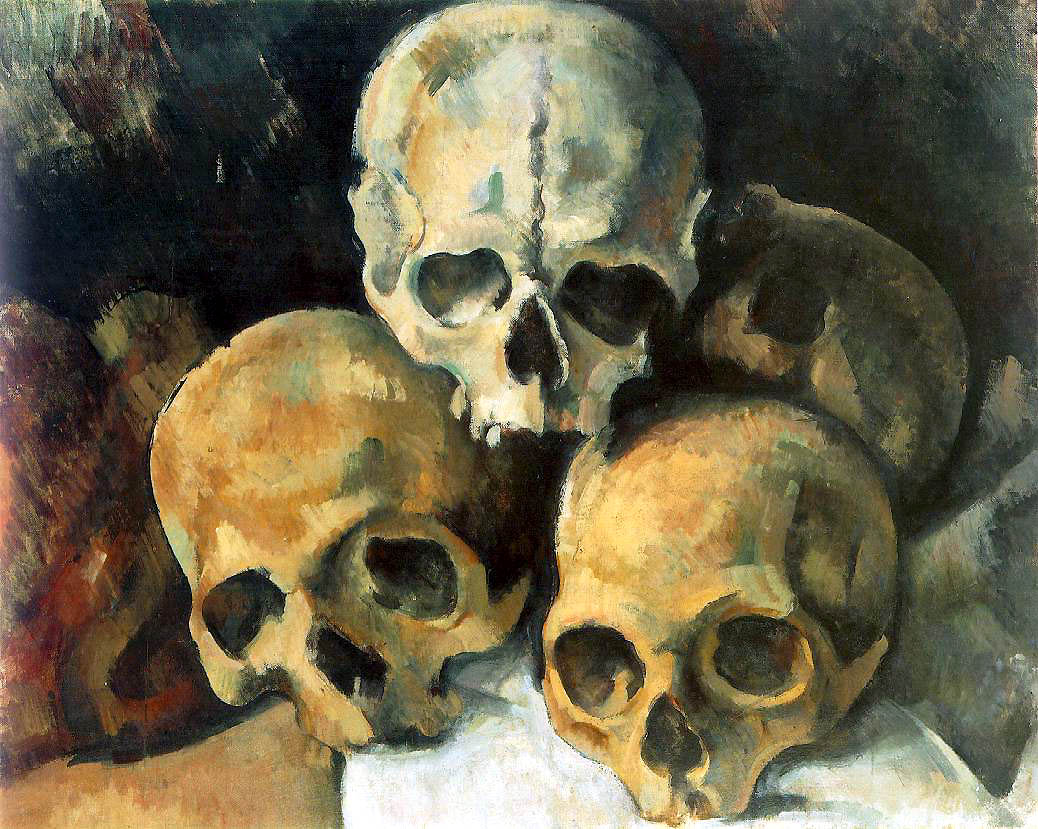 Pyramid of Skulls by Paul Cezanne (1901)